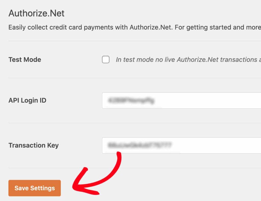 Paste your transaction ID back into Wpforms settings